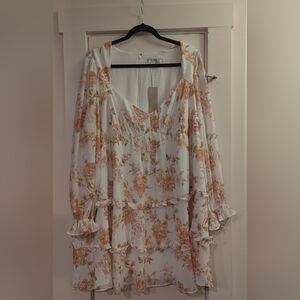 NWT Floral Ruffle Dress US 18